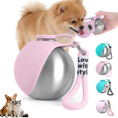 HAPPY PETS™ Portable Dog Water Bottle with Bowl